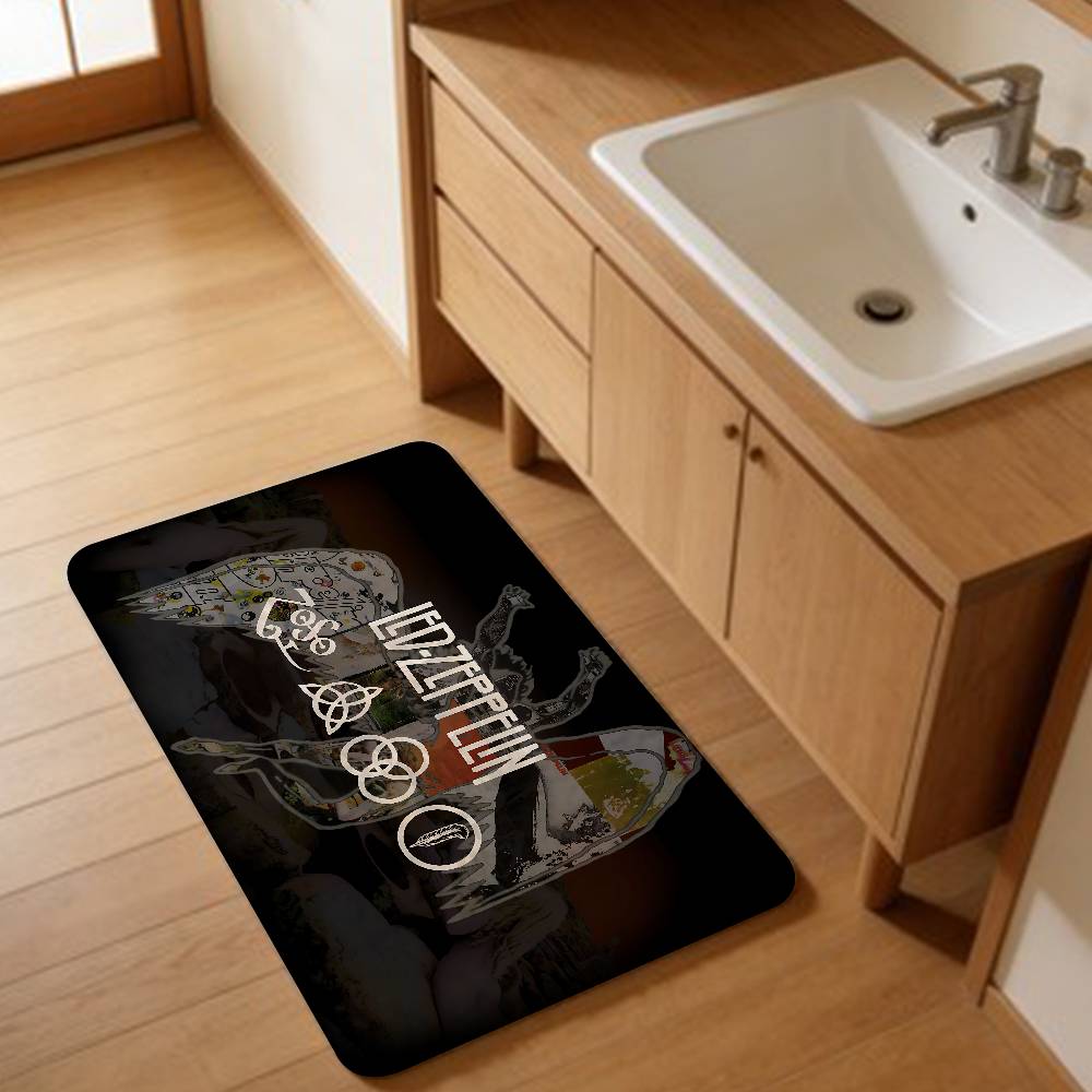 Classic Band L-Led Z-Zeppelin Hallway Carpet Retro Multiple Choice Living Room Kitchen Rug Non-Slip Welcome Rug