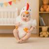 Creative Chicken Baby Photography Suit Furry Romper Bodysuit Hat Set Infant Studioshoot Outfits Cute Design Unisex Animals