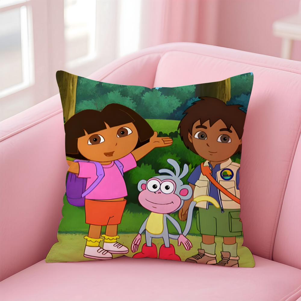cute D-DoraS the E-ExplorerS Cushion Cover Comfortable Reversible Pillow Cover Ideal for Car Sofa Bedroom & Beyond
