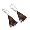 Tiger Eye Gemstone 925 Sterling Silver Gift Jewelry Earring 1.62"