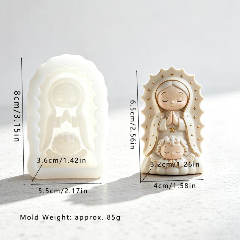 3D Силиконовая форма Девочка в молитве DIY Мария Ручная работа Форма для литья свечей мыла аромавоска полимерной глины polymer art craft
