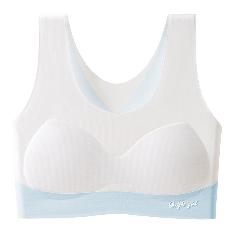 Ice silk underwear girl development period junior high school high school students breathable beautiful back sports shock-proof chest wrap vest