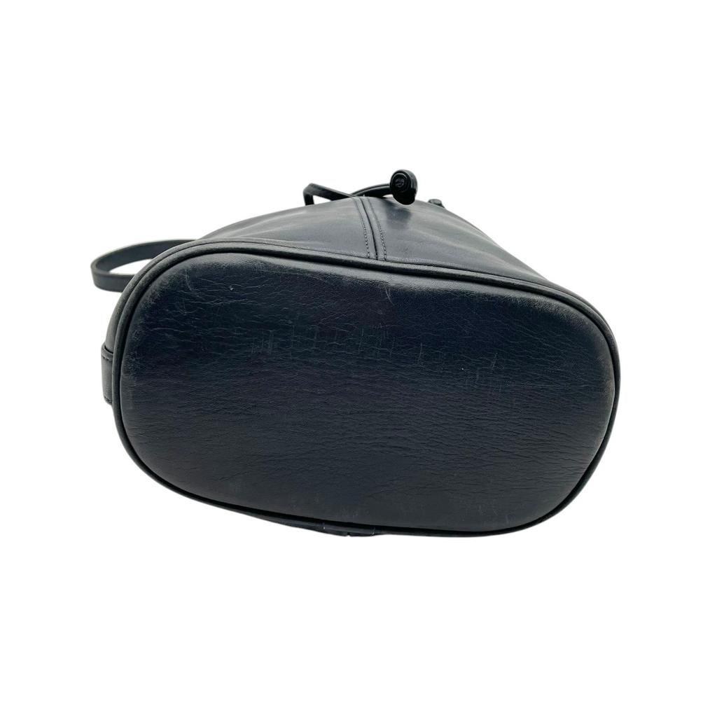 Used COACH Bucket bag Thompson Thompson Drawstring BucketShoulder Bag Navy/gold leather unisex