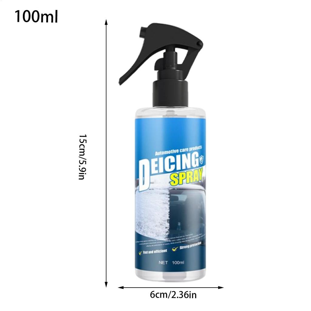 Deicer For Car Windshield 100ml Fast Snow Remover Defroster Spray Car For Automotive Vehicles Including Trucks SUVs During Snow
