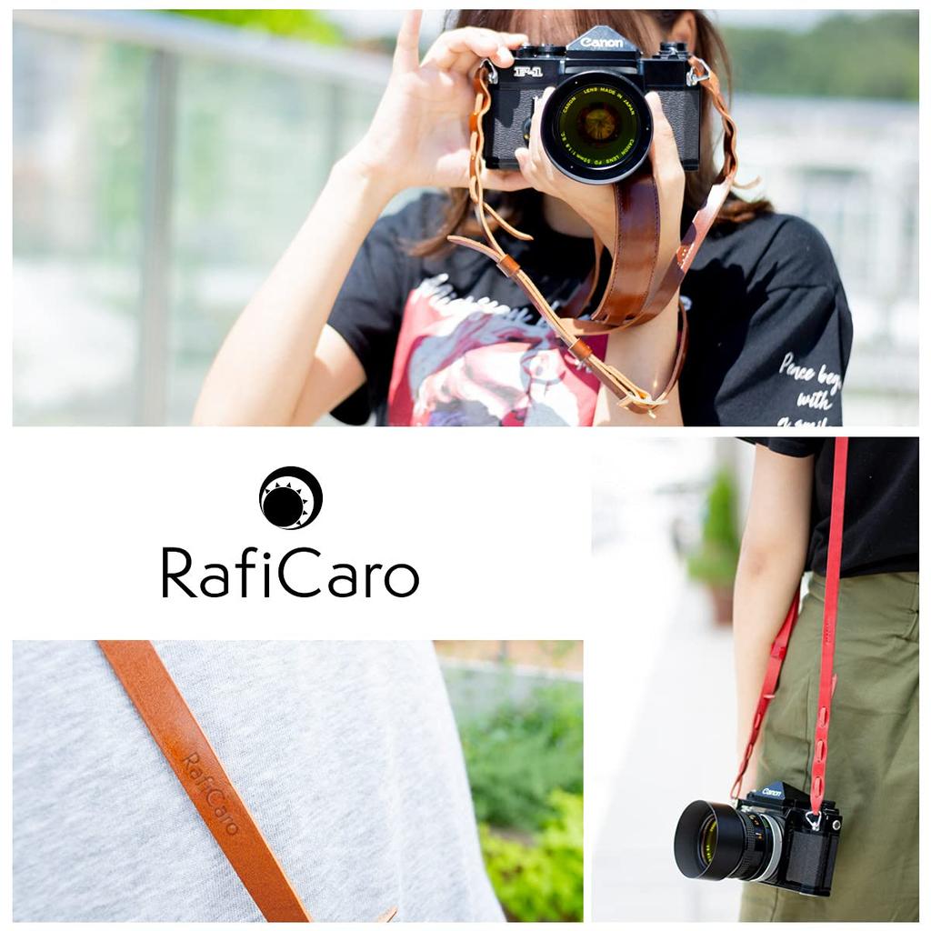 Laficaro Adjustable Genuine Italian Leather Camera Strap for DSLR and Mirrorless for Men and Women Cameras, Brown,