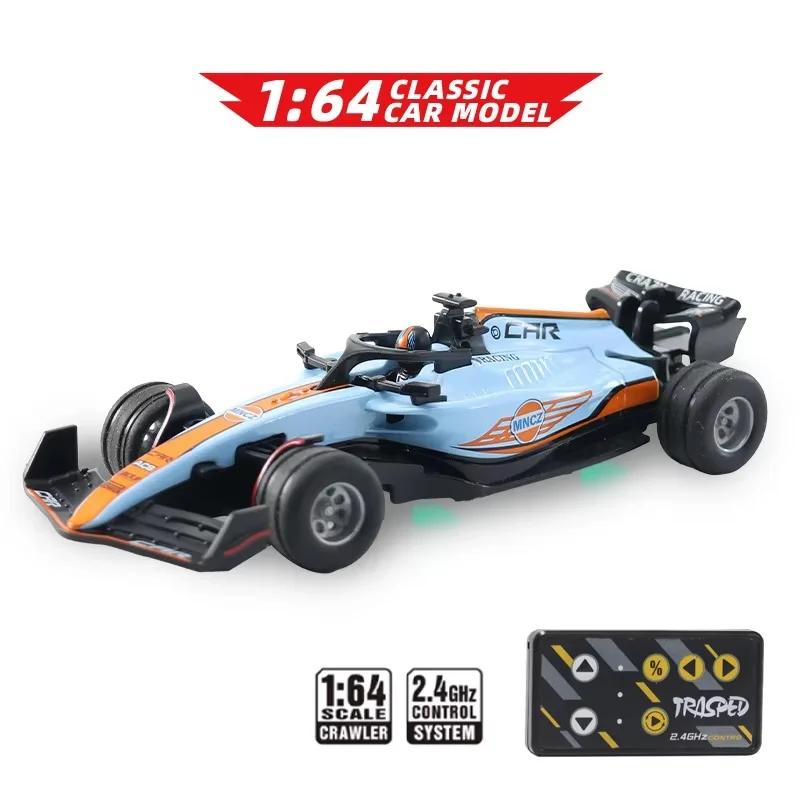 2.4G Радиоуправляемая Машинка 1/64 Мини Сплав Формула Гонки Машина Пульт Дистанционного Управления Автомобиль Игрушка Огни Радиоуправляемые Дрифт Машины Игрушки Подарки для Мальчиков