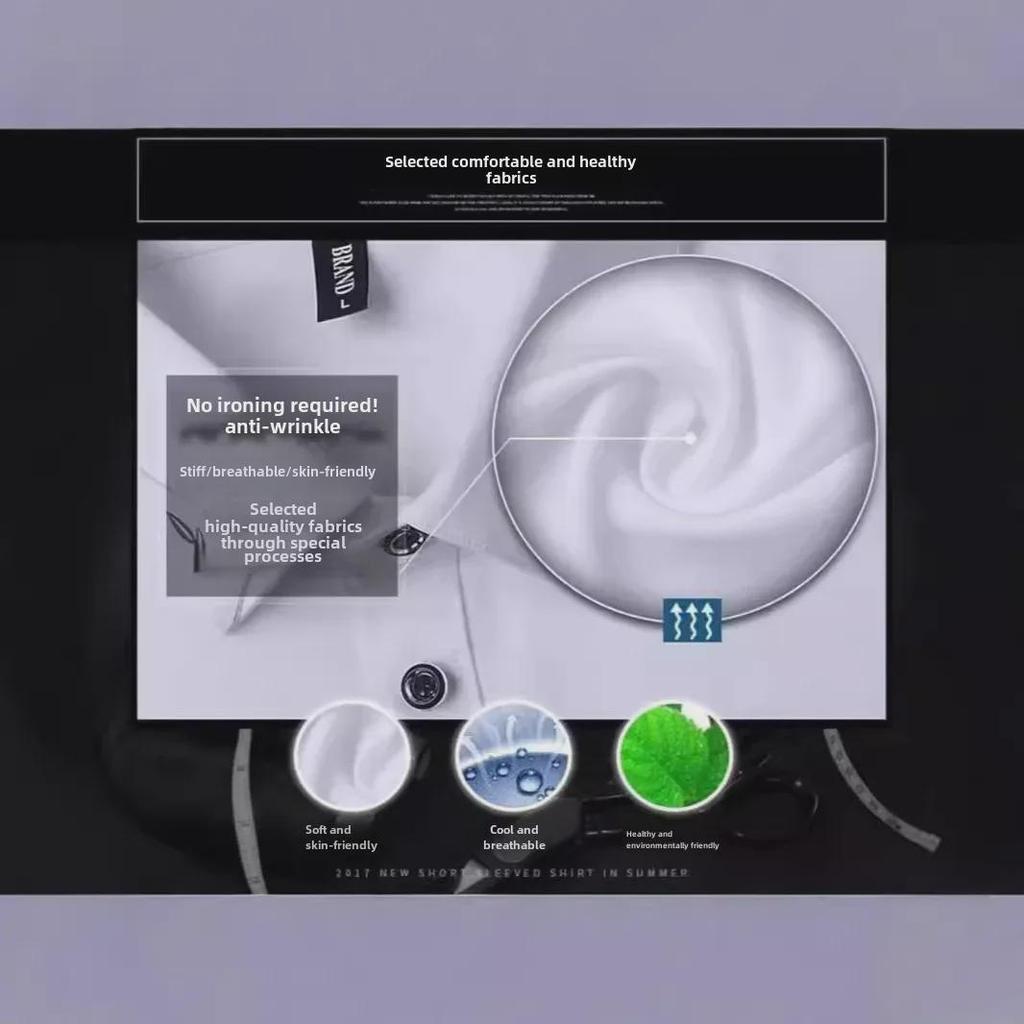 Men's Plus Size Iron-Free White Dress Shirt