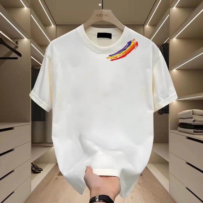 Men's High-End 2025 Summer Trendy Loose Round Neck Cotton T-Shirt