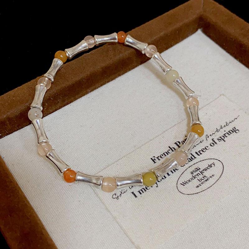 Женский роскошный браслет из натурального камня с бусинами, лидер продаж 2024 года - этнический китайский стиль