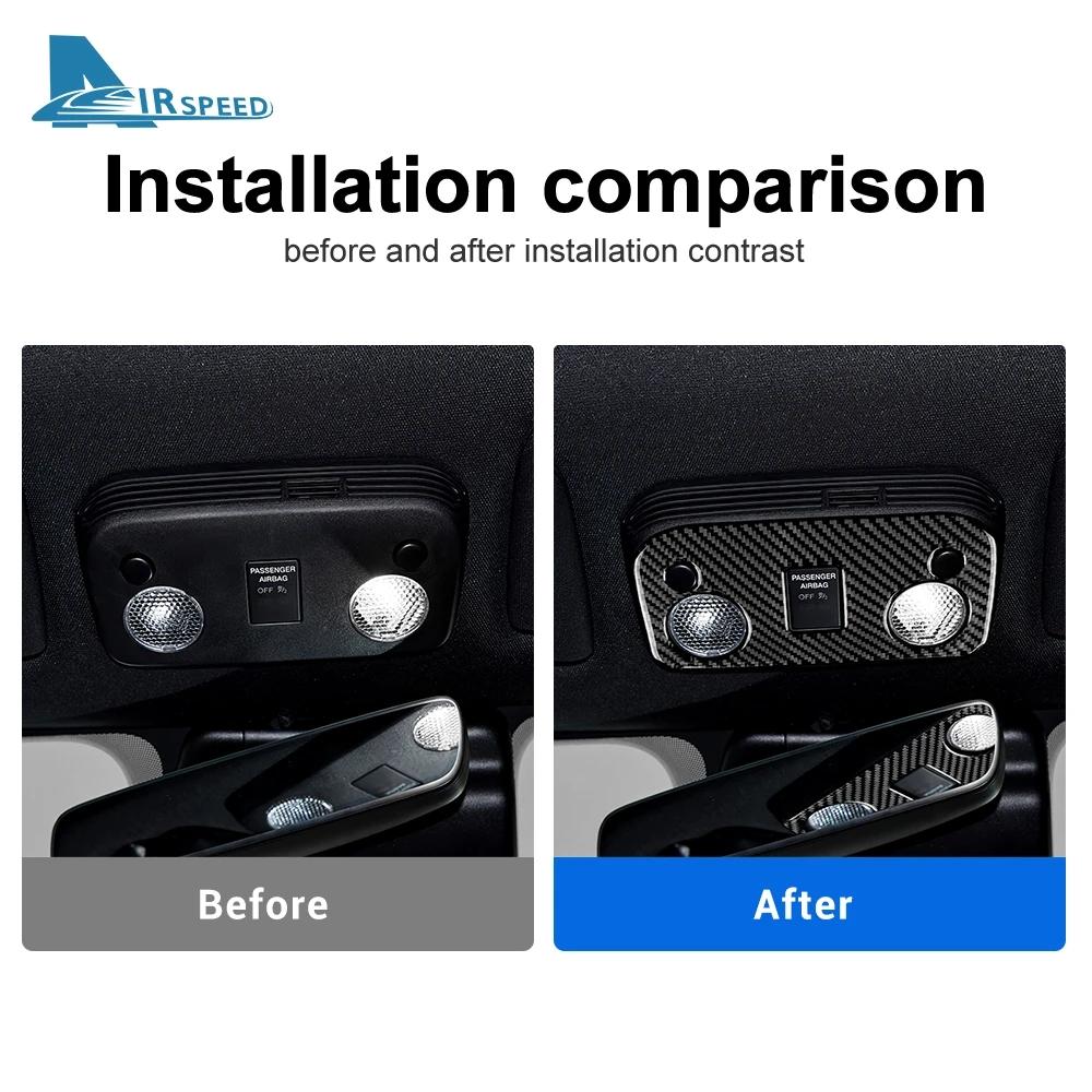 AIRSPEED для Ford Mustang 2015 2016 2017 2018 2022 Аксессуары Наклейка из углеродного волокна Автомобильный фонарь для чтения