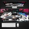 Игровой коврик для мыши Аниме Initial D Нескользящий коврик для мыши Большие коврики для клавиатуры Офисный коврик для стола Черно-белый резиновый коврик для мыши Ковер