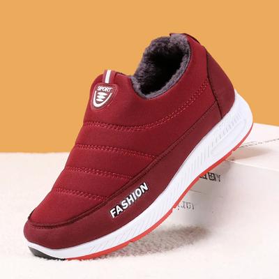 2024 Женская новая зимняя хлопковая обувь, уличные нескользящие плюшевые хлопковые ботинки, повседневная удобная теплая обувь, модная женская обувь из ткани