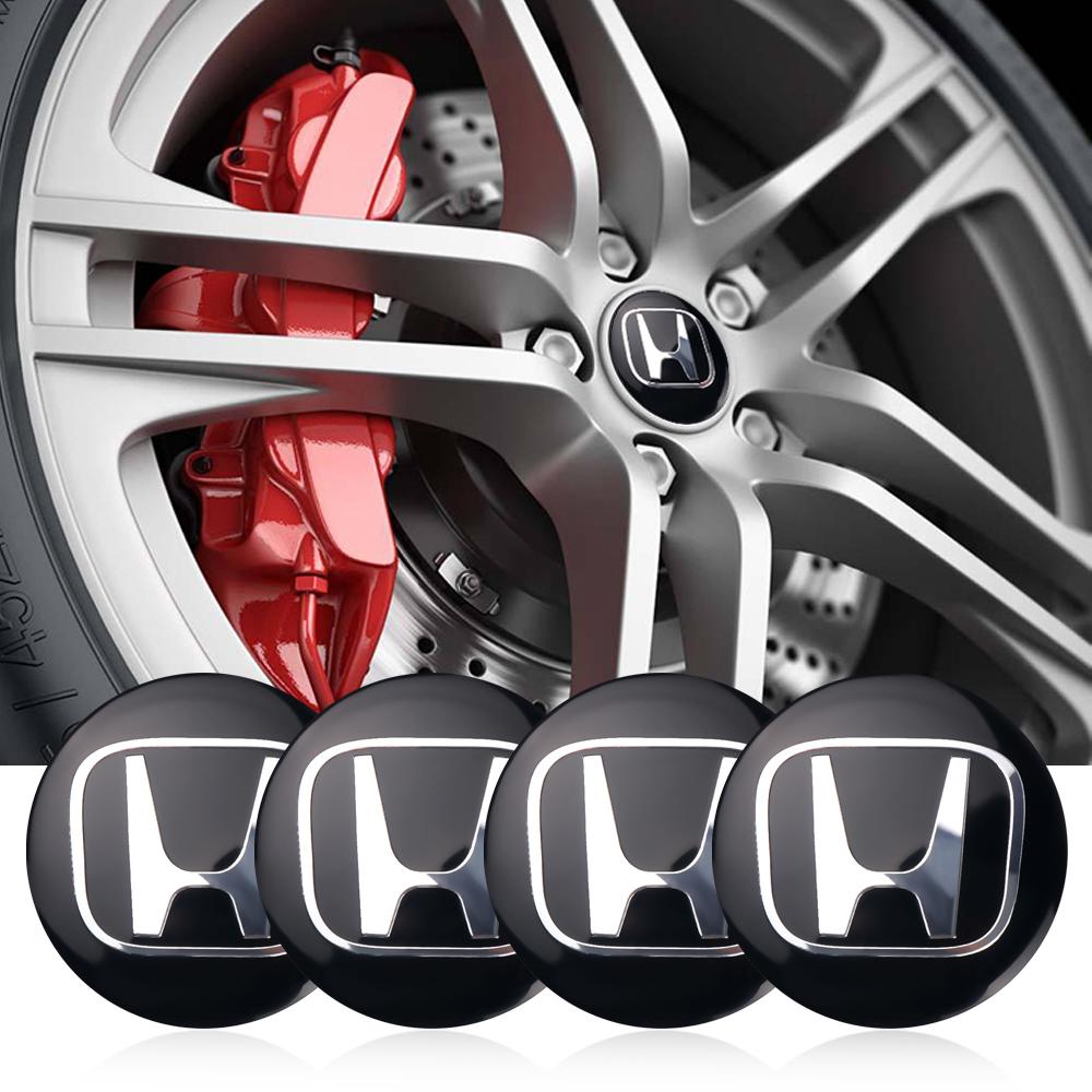 4pcs 56/60MM Car Wheel Center Hub Cap Stickers Tire Rim Covers Auto Accessories For Honda CIVIC Mugen Type R Type S Si RR XR-V