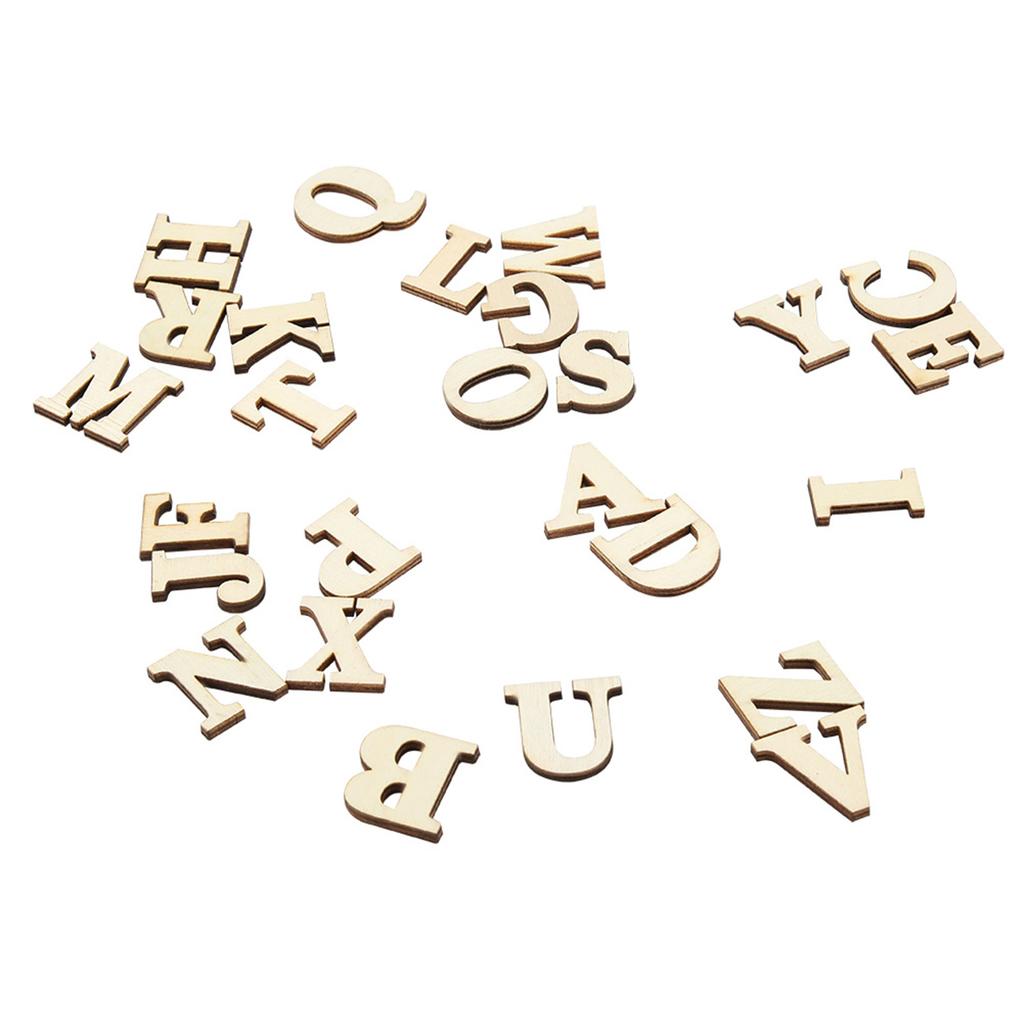 Деревянные самоклеящиеся цифры буквы для DIY художественные поделки декор детский подарок (Буквы AZ)