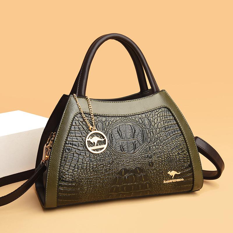 Сумка через плечо с винтажным принтом аллигатора, женская сумка-тоут