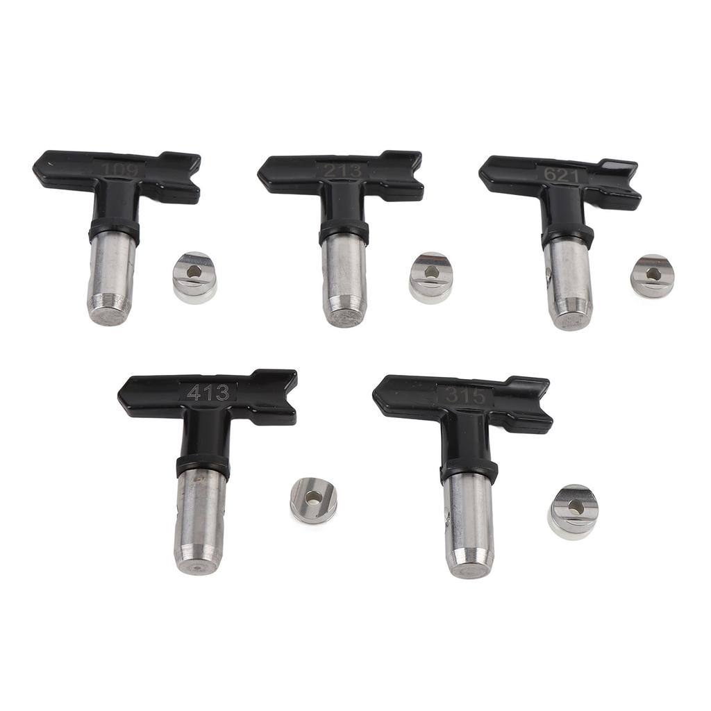 5 Набор Безвоздушных Наконечников для Распылителя Детали для Окрасочного Пистолета Распылительной Машины 109 213 315 413 621 Сопло Черный