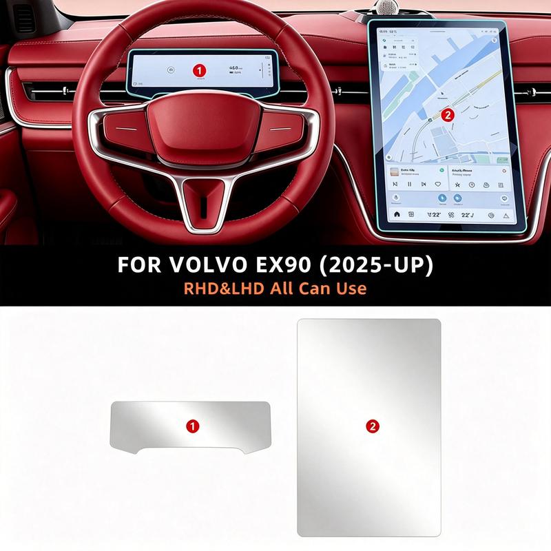 For Volvo EX90 2025-2026 Car Interior Transparent TPU Protective Film Dashboard Screen PPF Anti-scratch Film