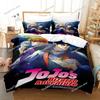 3D Принт Аниме JoJo's Bizarre Adventure Постельное Белье Односпальный Полуторный Двуспальный Кинг-сайз Комплект Постельного Белья Взрослый Детский Спальня Комплекты Пододеяльников
