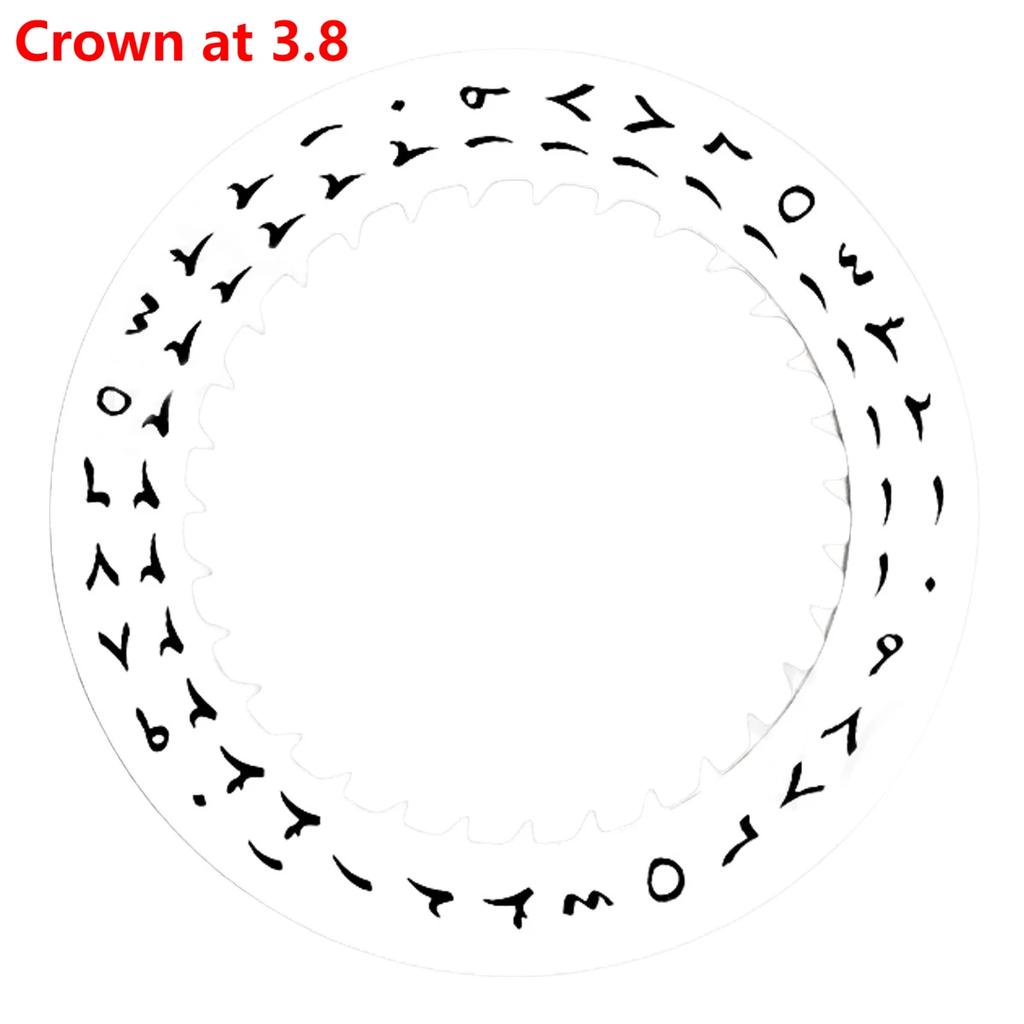 Black/White Date Week Wheel NH35 NH36 Movement Arabic Movement Dial Fits NH35 NH36 Automatic Movement Crown At 3.0 or 3.8 Oclock