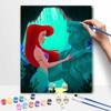 Disney Little Mermaid Ariel Prince Eric oil painting painting art handmade diy painting home decoration gift