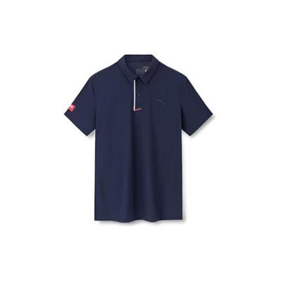 Футболка поло с коротким рукавом Ice Silk Breathable, мужская футболка поло, темно-синяя 152327108-3