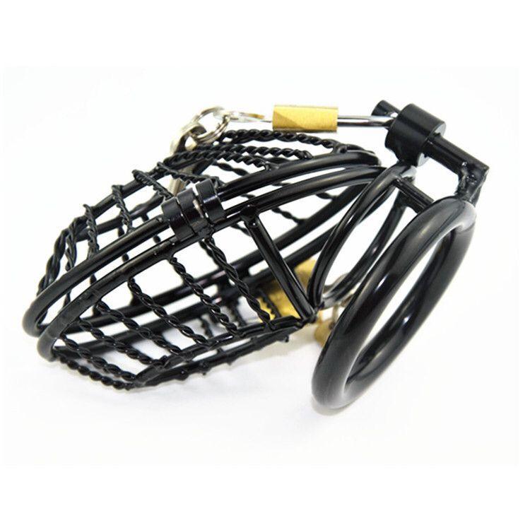 SM Cock Cage Sex Toys for Men Lockable Stainless Steel Penis Cock Ring Sleeve Lock Male Chastity