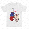 Летняя мультяшная хлопковая футболка с принтом Hello Kitty и Человека-паука для женщин и мужчин, с коротким рукавом и круглым вырезом, повседневная модная футболка в стиле харадзюку Y2K