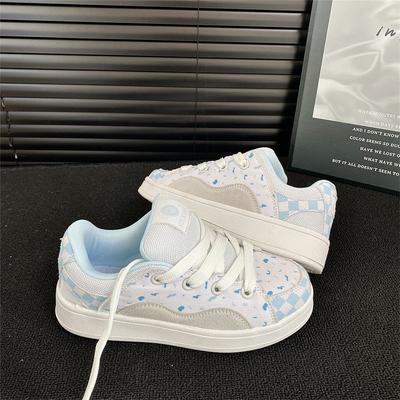 Оригинальные нишевые туфли-хлебцы в сочетании цветов черники, женские, весенние, новые, повседневные кеды, спортивная женская обувь