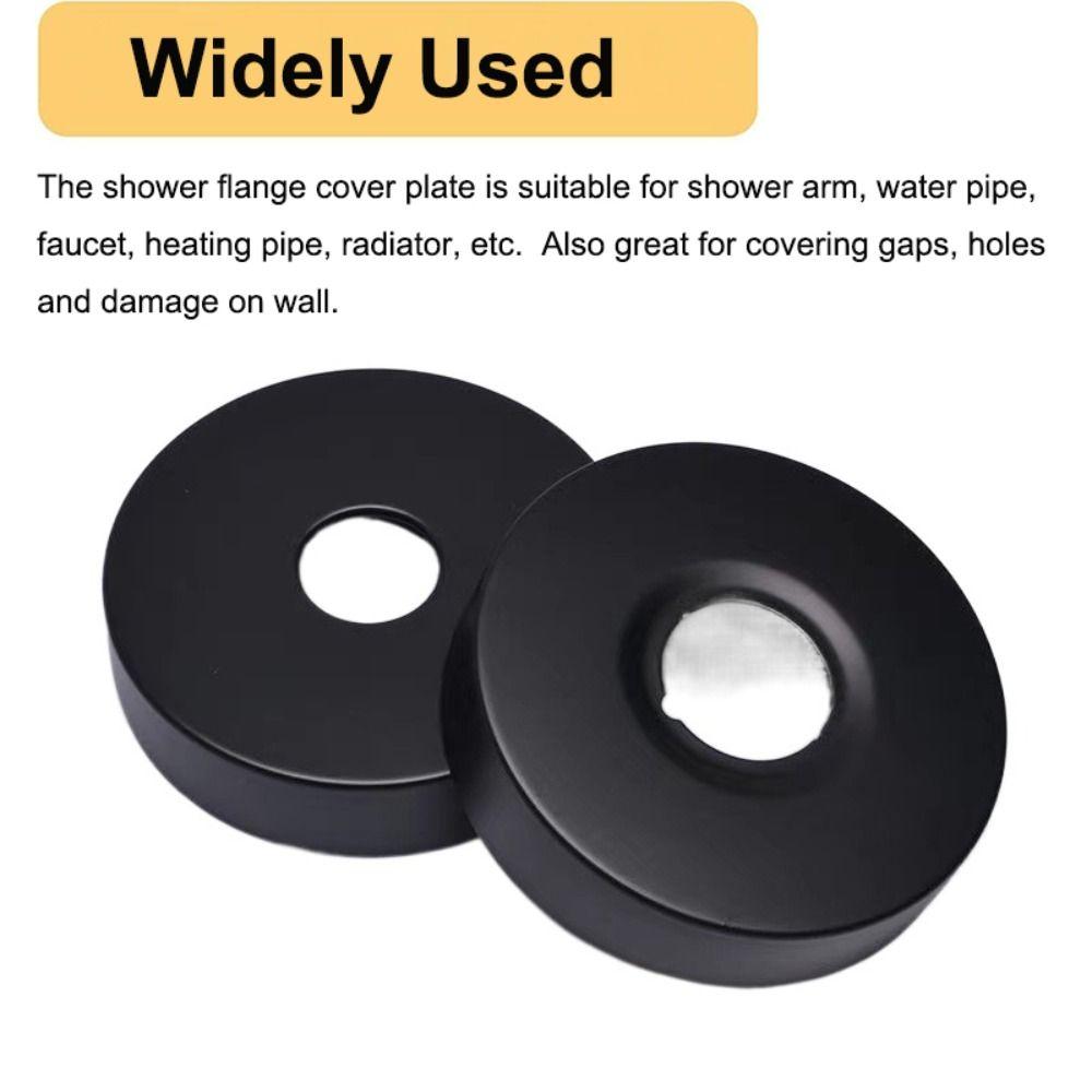 Black Faucet Decorative Cover Chrome Finish Wall Flange Cover New Trim Cover