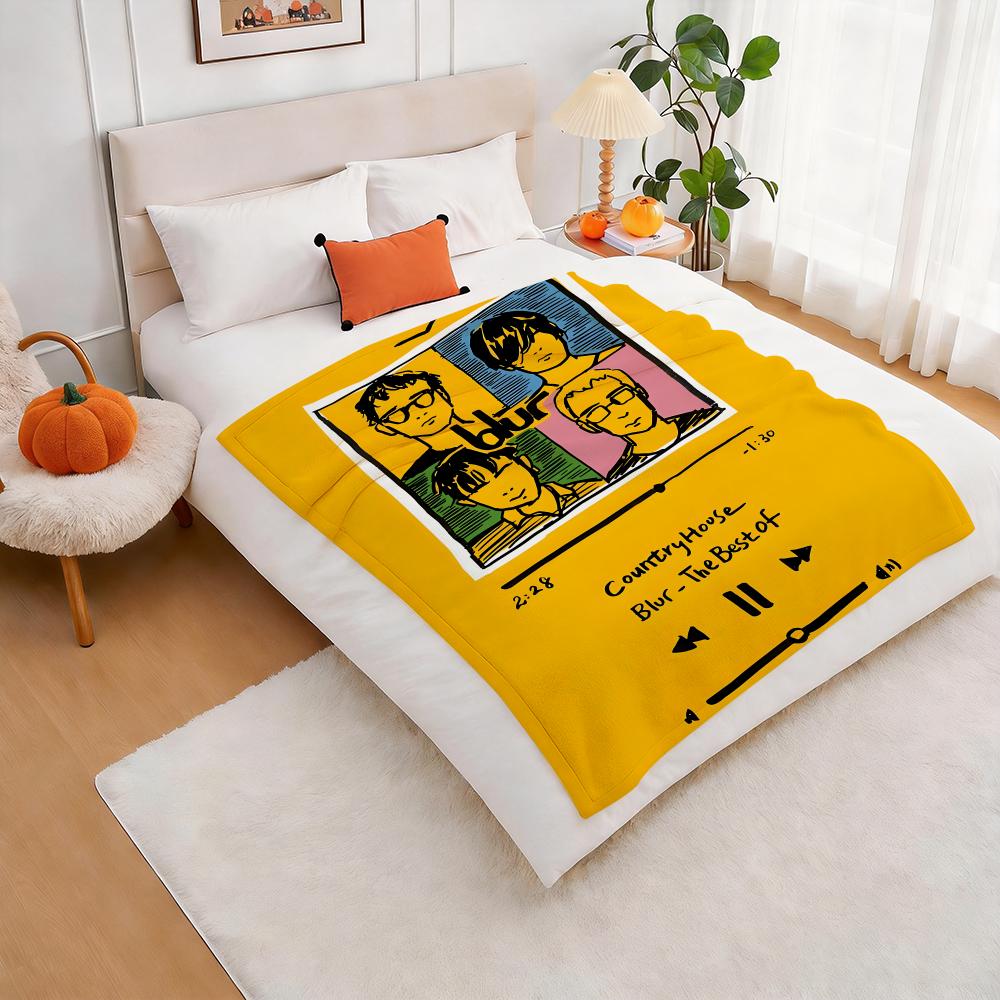 Плед из фланели Blur Band, легкий, 240 г, мягкий, приятный для кожи, для летнего охлаждения