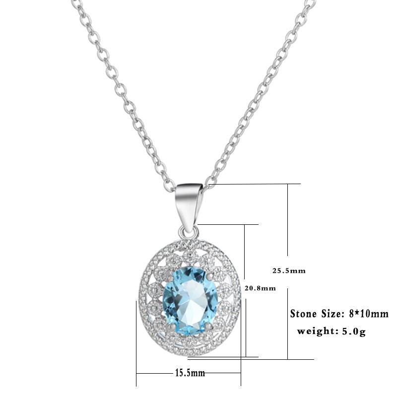 Water Drop Cubic Zirconia Crystal Ladies Necklace Collection Simple and Elegant Women Accessories Gift