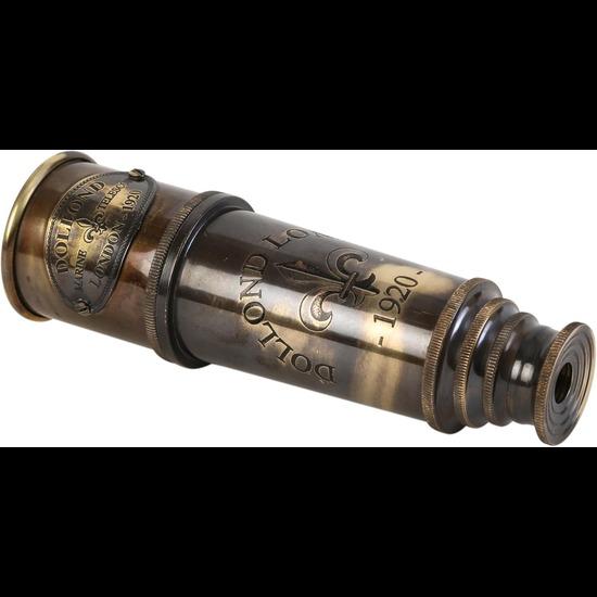 1920 Marine Telescope Collectible Décor Nautical Spyglass Antique Mounted Solid Brass 15 Inch Pirate Telescope with Wooden and Branded Corrugate Box.