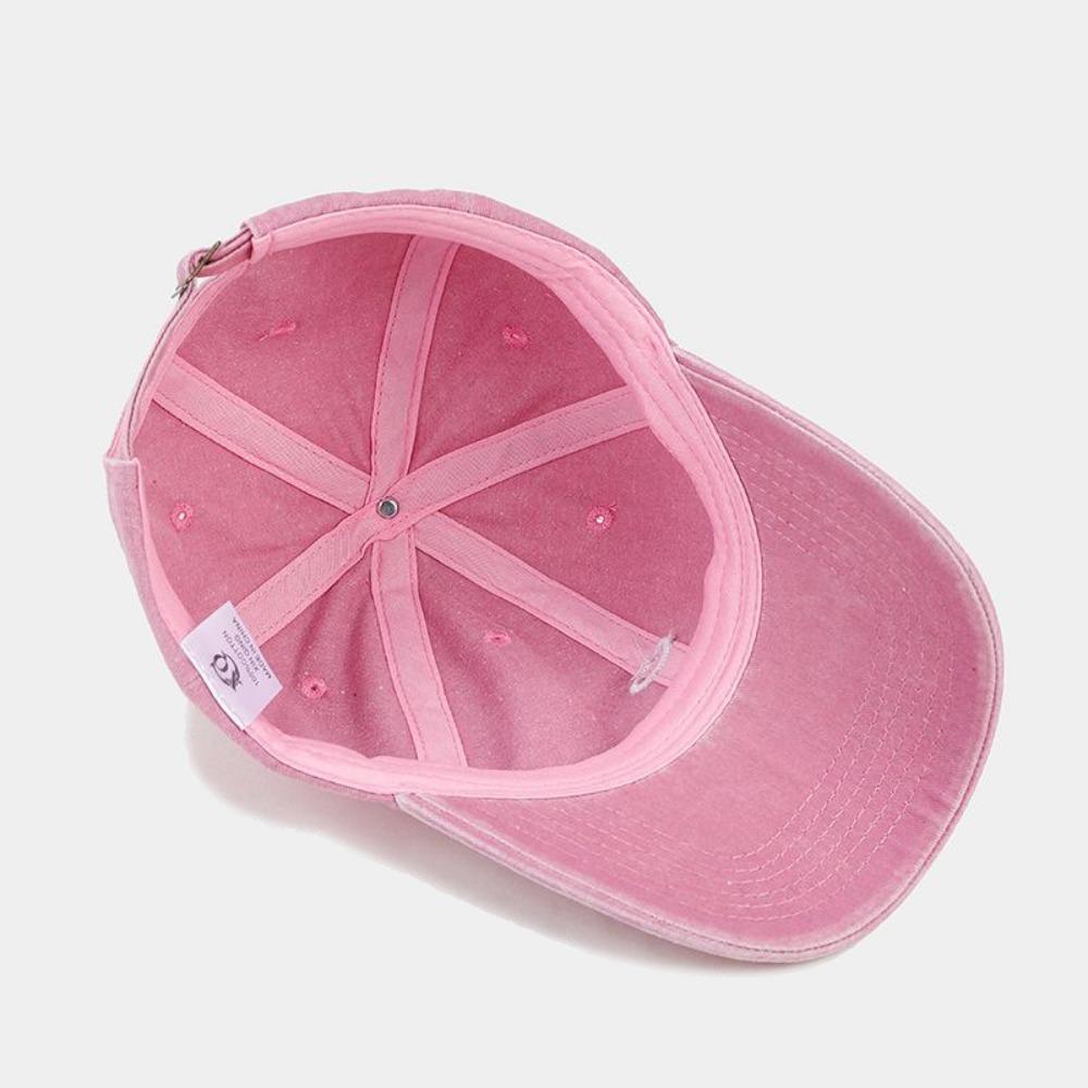 Washed Cotton Sun Hat Embroidered Love Sunscreen Cap Casual Baseball Cap Women Men