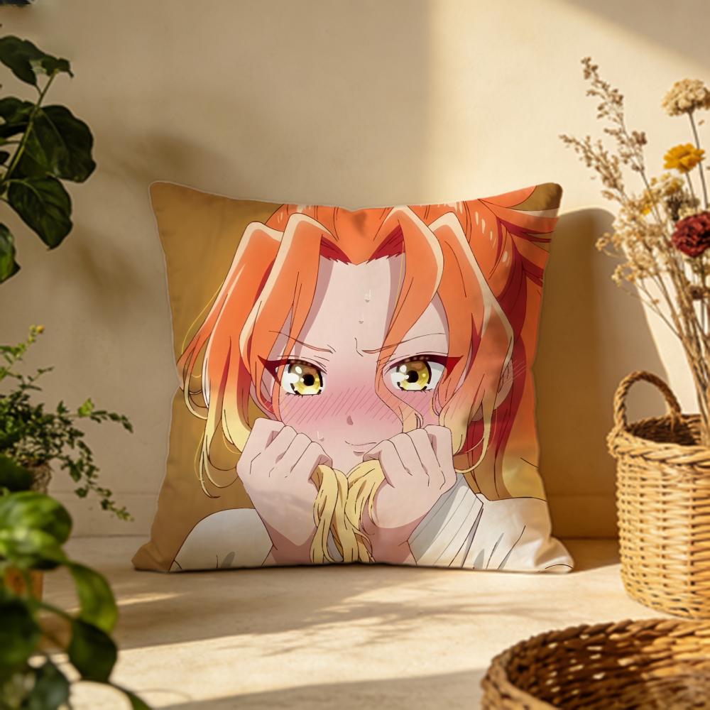 Trendy Mmikadono Sanshimai wa Angai Choroied Cushion Cover Versatile DoubleSided Pillow Case Fit for Sofa Bed Car Daily Decor