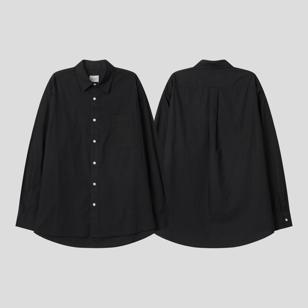 BLACK MOMENT Городская рубашка Regular Oversized высокой плотности [Черный]