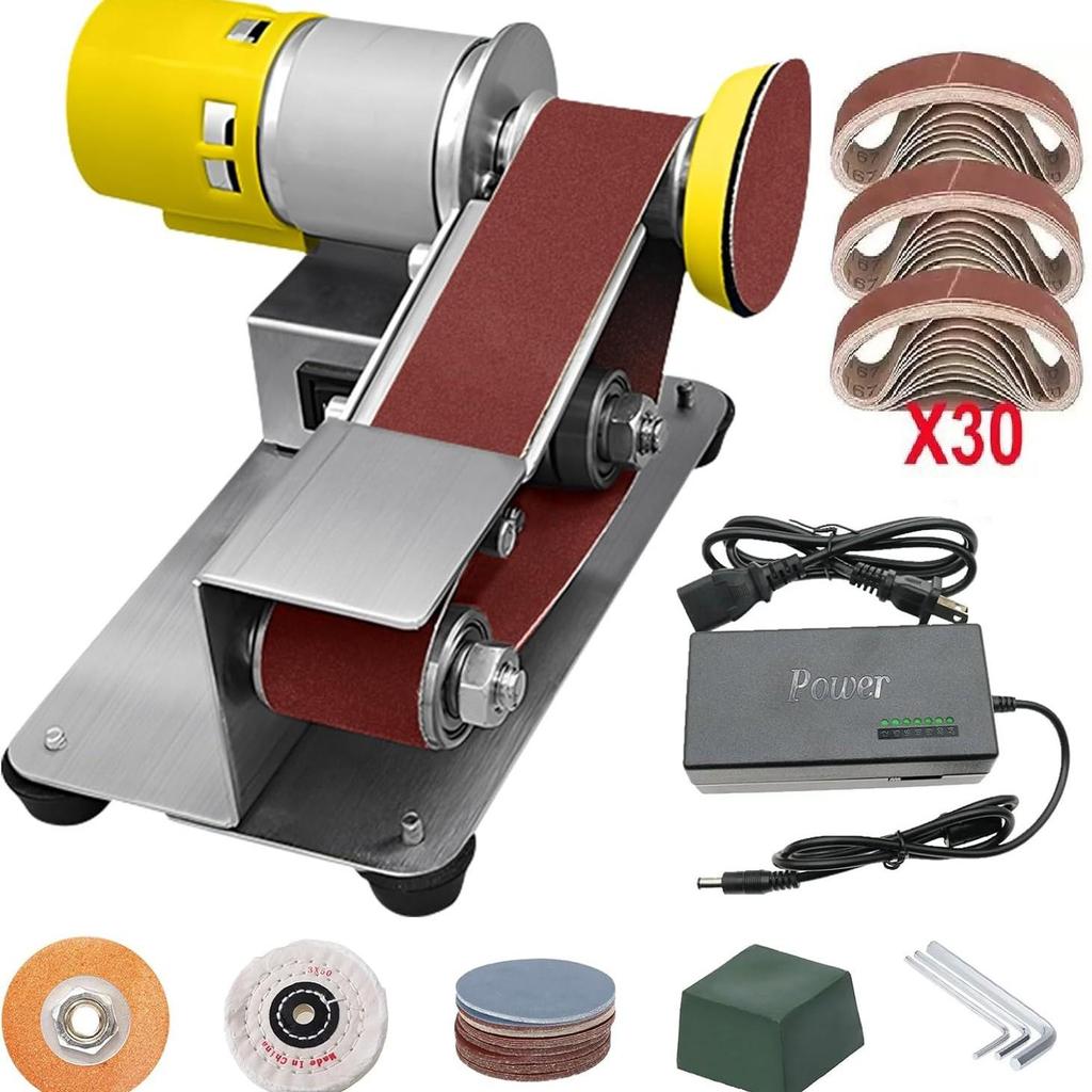 Многофункциональный мини-электрический шлифовальный станок с лентой 15° и полировальный станок для деревообработки и заточки ножей