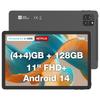 AGM PAD T1 Android 14 WiFi Widevine Face FHD IPS Защитный чехол и защитная пленка в комплекте 11-дюймовый Wi-Fi планшет, 8(4+4)ГБ+128ГБ+1ТБ Расширение,