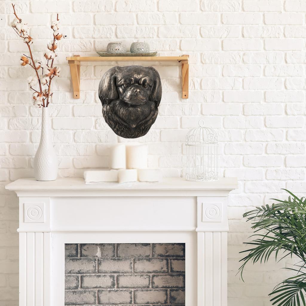 Tibetan Spaniel - Dog Statue, Hanging Bust, Unique Decoration for Dog Lover by Art-Dog Brand