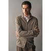 H M sliM Fit Merino Wool Zip Up Cardigan Grey