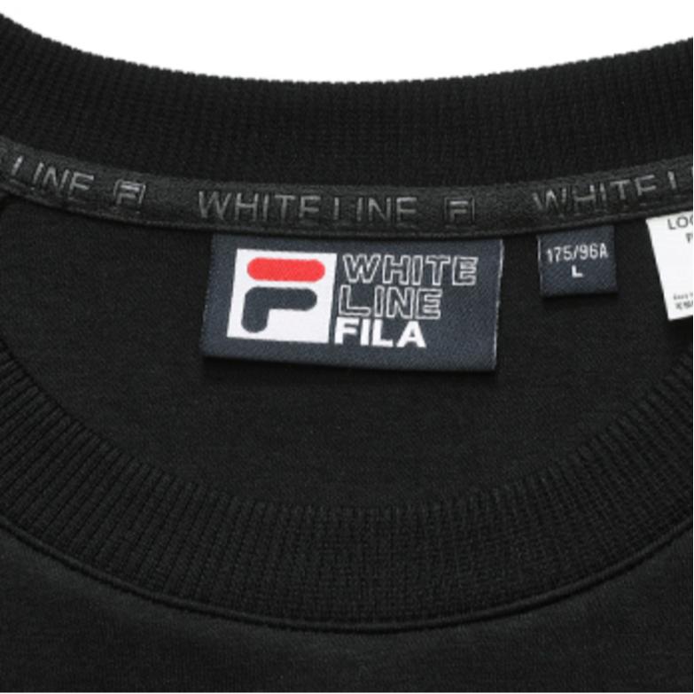 Fila Casual Loose Logo Knit Pullover Long Sleeve Sweatshirt Men Sweatshirt Black F51M249215FBK