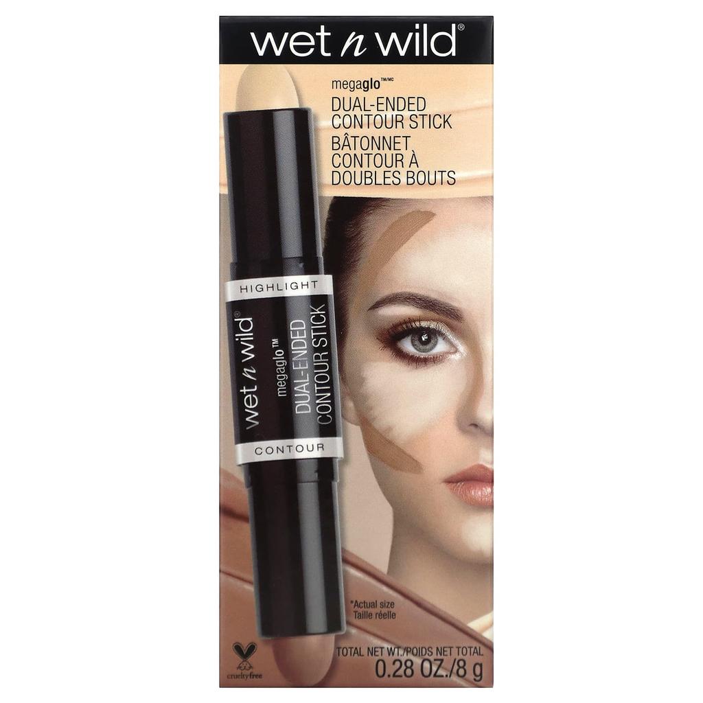 Wet N Wild MegaGlo, Dual Contour Stick, Light/medium, 8g (0.28oz)
