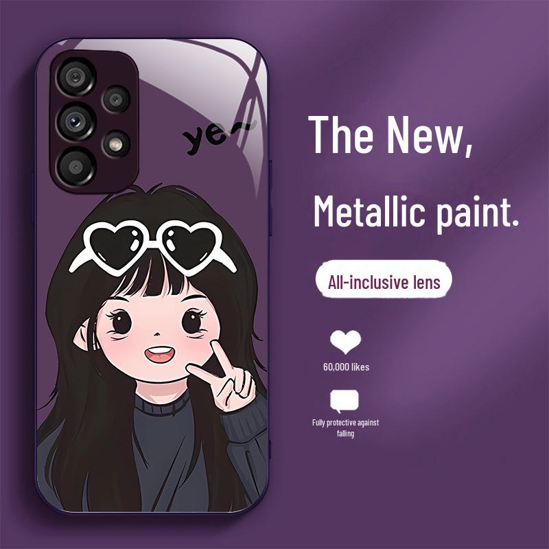 Samsung S23Ultra Couples Model: Biye Boy & S8 Girl Liquid Shell - Creative Net Red Design, S23Puls Theme, 20 Styles.