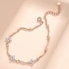 Браслет Популярный Tsuleaf Clover Высококачественный циркониевый металл Гипоаллергенное серебро 925 Милый подарок на день рождения для женщин [YINCHIE] Женский