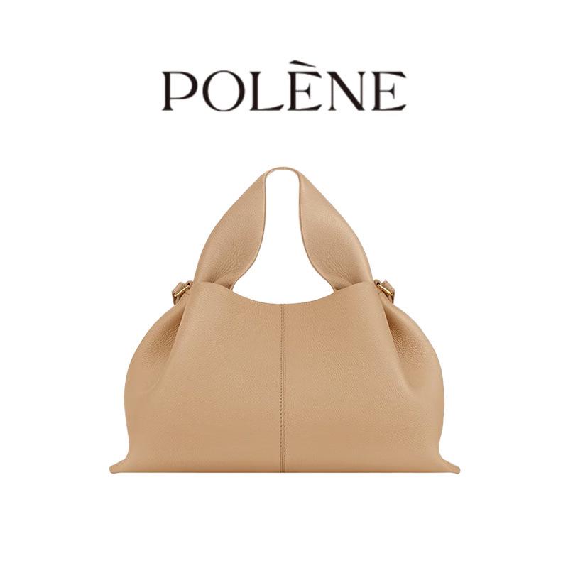 French Luxury Genuine Leather Dumpling Handbag - Retro European & American Design