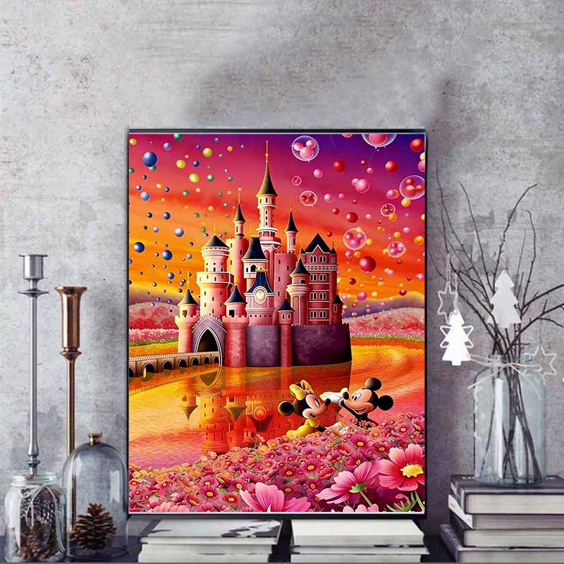 Disney 5D DIY Алмазная живопись Сказочные иллюстрации в стиле Disney Полностью круглый Алмазная мозаика Мультяшная Вышивка крестом Искусство для Домашнего декора