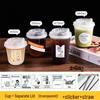 Одноразовые U-образные пластиковые стаканы для кофе и молочного чая с крышками и соломинками