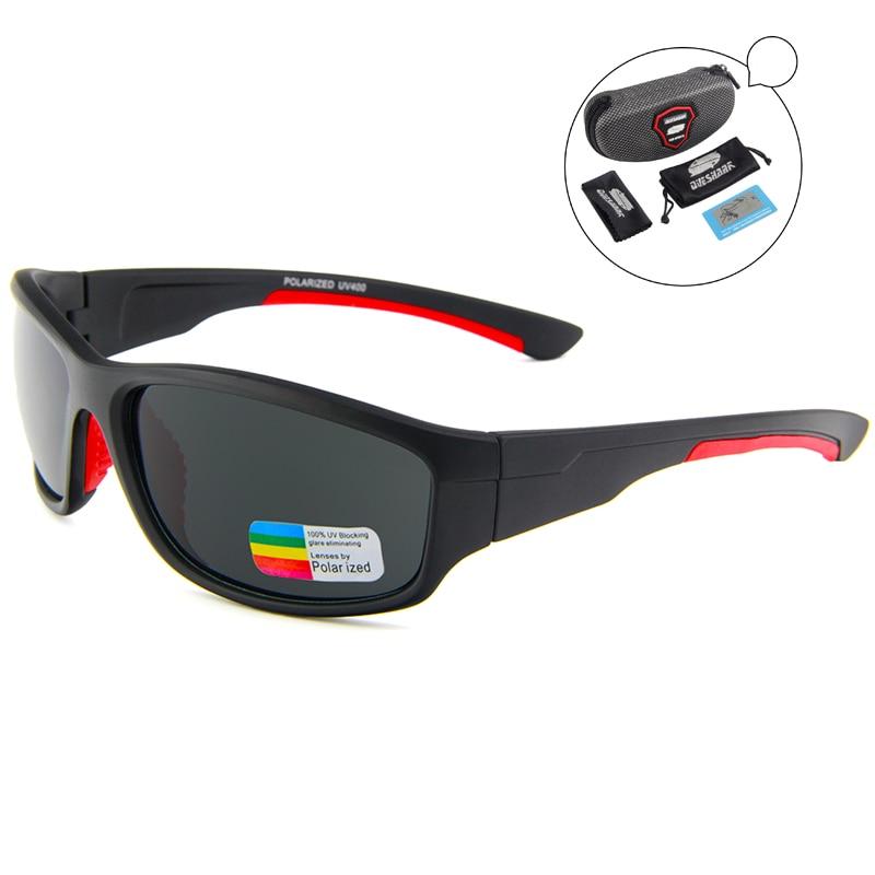 Queshark Polarized Cycling Sunglasses UV400 Sport Eyewear Women Men Fishing Hiking Glasses