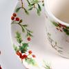 1pcs Christmas Tree Ceramic Plate Tableware Glazed Color Snack Dessert Dishes Bowl Elk Pattern Coffee Mug Kitchen Dinner Plates