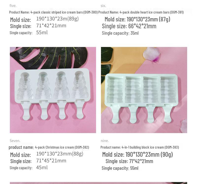 Силиконовая форма для мороженого Sanxin для домашнего детского эскимо, рождественских пирогов и шоколадных фруктов