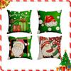 Новый Зеленый Рождественский Чехол на Подушку Санта Клауса Спальня Диван Автомобиль Поясничная Поддержка Рождественские Буквы Подушка для Обнимания